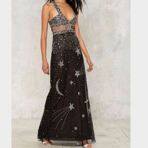 969🐰💛 Nasty Gal Dancing Out in Space Maxi Dress